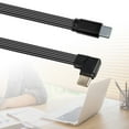 thumbnail image 5 of Flat USB Type C Cable 45W Fast Charging 480Mbps Data Transfer Flexible 90 Degree Bend For Tight Space Camera Accessories, 5 of 9