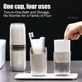 thumbnail image 6 of Leodye 1PCS 4-in-1 Portable Travel Toothbrush Holder with Cup Multifunctional Case for Camping Business Trip and Family Travel -2.95x2.56x8.66in, 6 of 6