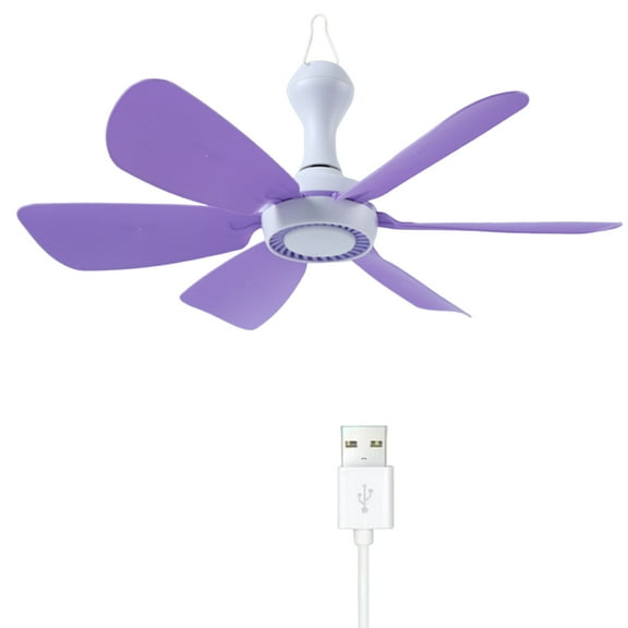Small USB Ceiling Fan DC5V Fan for Indoor Outdoor Use in Car Dorms and Tents with 6Blades 5V1A 5W USB Fan