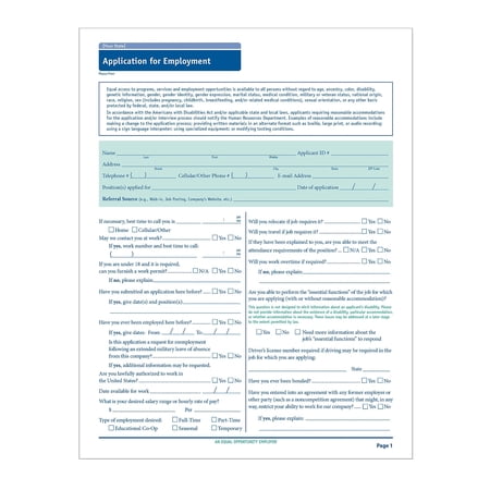 ComplyRight Washington D.C. Job Application Pack of 50 (A2179DC)