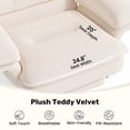 thumbnail image 5 of Hawsaiy Big and Tall Office Chair with Footrest, Ergonomic Executive Desk Chair with Flip-Up Arms, Reclining High Back Computer Chair with Headrest & Side Pockets, White, 5 of 10