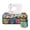 Blue Background Colorful Florals, variant on HELLHERO Colorful Tie Dye Patterns Fabric Polyester Sewing Machine Pad Organizer Removable Storage Bag Durable Anti-Dust for Woman Gifts