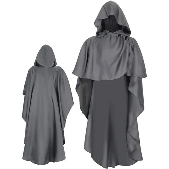 Halloween Costumes Cloak Full Length Monk Hooded Cape for Halloween and Role_Play Versatile and Comfortable Outfit for All Seasons, One Size