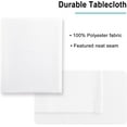 thumbnail image 4 of White Rectangle Tablecloth - Waterproof and Spillproof Washable Fabric Table Cloth for Dining Room Kitchen Party and Outdoor, 60 x 84 Inch, 4 of 5