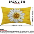 thumbnail image 3 of Summer Daisy Floral Lumbar Pillow Covers 12X20 Inch Set of 2 White Petal Flower Bloom Decorative Pillow Cases Yellow Seasonal Cushion Case Farmhouse Home Decor for Sofa Couch Porch Outdoor, 3 of 6