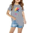 thumbnail image 2 of Nrmvnmi Summer Saving 2024 Girls And Boys Shirts Grahic Print Kids Round Neck Graphic Tees Novelty Clothes Short Sleeve Top Tee For 3-14 Years, 2 of 5