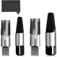 TRAHOO4 Pcs 1/2" 3/4" Carbon Steel Water Pipe Extractor NPT Taps Set
