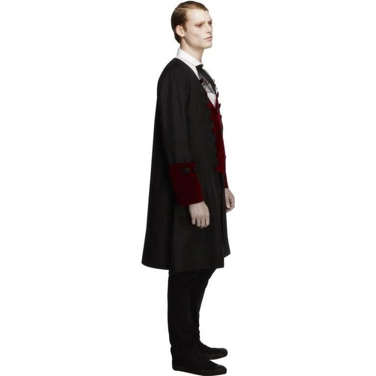 Male Fever Gothic Vamp Costume Adult Black Red Male Fever Gothic Vamp Costume Adult Black Red