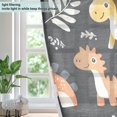 thumbnail image 4 of Yayeee Window Curtains Light Filtering 63"x52" Grommet Panel Pair Home Living Room Decor, Orange Dinosaur, 4 of 7