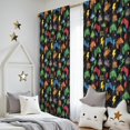 thumbnail image 5 of Blackout Kids Curtains,Colorful Controllers Games Words Black Pattern Childrens Insulated Curtains Set Of 2,Bedroom Essentials,Toddler Room Decor 52"x84", 5 of 5