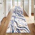 thumbnail image 3 of Abstract Runner Rugs for Hallway, Yamaziot 2'x10' Washable Rug Carpet Non Slip Blue Modern Bedroom Accent Rug Kitchen Runner Laundry Room Mat, 3 of 8