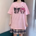 thumbnail image 3 of Cartoon Kuromied Devil Print Fashion Short Sleeve Women's T-Shirtpangjing, 3 of 4
