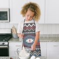 thumbnail image 4 of Colorful Geometric Triangle Chevron Pattern Kids Aprons for Girls and Boys,Adjustable Neck Strap Toddler Aprons for Kids Cooking Baking, 4 of 6
