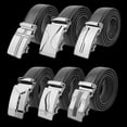 thumbnail image 2 of Black Men Waist Strap Classical Automatic Buckle Belt Genuine Leather Belt, 2 of 7
