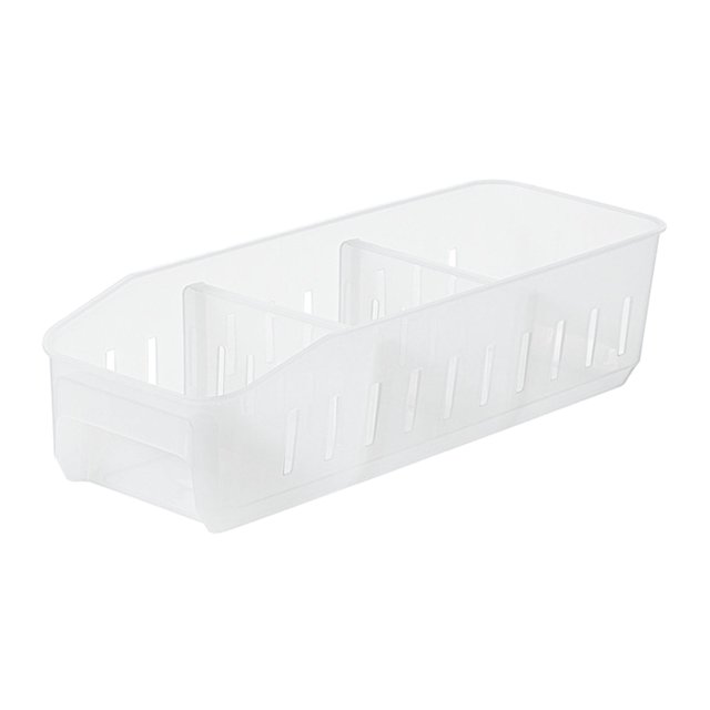 Caja de almacenamiento de alimentos apilable modular grande con asas y dividida para congelador, refrigerador y despensa de plástico