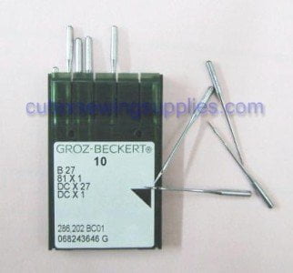 Size 9 Metric 65 100 Groz-Beckert B27 DCX27 Ball Point Overlock Sewing Machine Needles