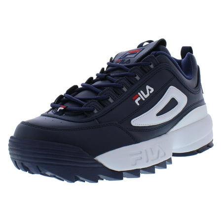 Fila Disruptor II Premium Mens Shoes Size 10.5, Color: Fila Navy/File Red/White