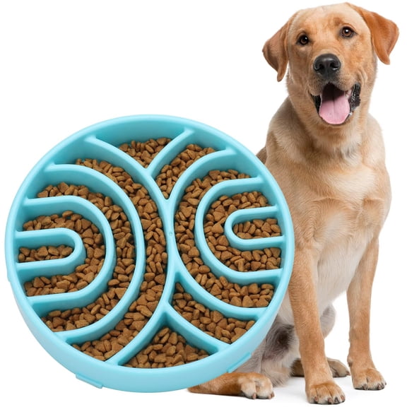 JASGOOD Slow Feeder Dog Bowl Anti-Choking Maze Bowl Medium Large Breed Anti-Slip Interactive Puzzle Feeder