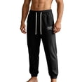 thumbnail image 3 of CIAKGIAF Mens Comfortable Loose, with Pockets Sporty Casual Joggers Black L, 3 of 8
