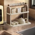 thumbnail image 5 of Bxaolu Coffee Mug Holder Stand, 3-Tier Countertop Mug Cup Holder Rack with Storage Base, Vintage Mug Holders for Kitchen, White, 5 of 6