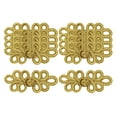 thumbnail image 1 of 10 Pares de Nudos Chinos Botones Sujetadores de Cierre Botón de Costura Botón Artesanal Tradicional Decoración Tejido para Traje Tang Capa Che Oro Baoblaze Botones de cierre chinos, 1 of 8