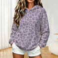 thumbnail image 2 of Likimi Womens Hoodies With Pocket Long Sleeve Leopard Print Hooded Sweatshirt For Women Fashion Pullover Tops Size M, 2 of 4
