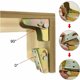 thumbnail image 3 of Patas de mesa plegables, patas de mesa alargadas con hebilla de bloqueo, patas de sofá cama plegables de acero laminado en caliente, accesorios para muebles, 3 of 5