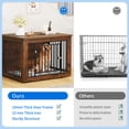 thumbnail image 3 of Dextrus Large Dog Crate Furniture, 2-in-1 Wooden Indoor Dogs Kennel Furniture with Waterproof Top&Safety Corners -43.7"L x 29.1"W x 32.3"H,Rustic Brown, 3 of 5