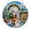 A, variant on Acrylic Jigsaw Puzzle Hanging Ornament with Snowman and Winter Landscape Design, 83 Pieces, 0.08 Inch Thick Round Wall Decor for Christmas Home Decoration