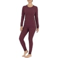 thumbnail image 4 of Fruit of the Loom womens Micro Waffle Premium Thermal Set X-Large Merlot Heather, 4 of 6