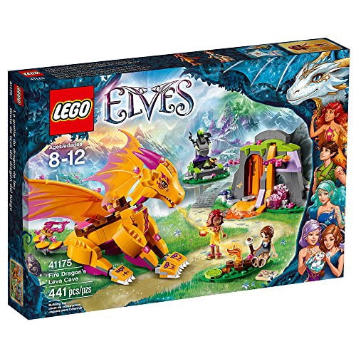 LEGO Elves Fire Dragon's Lava Cave 41175 - Walmart.com