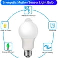 thumbnail image 6 of ENERGETIC Outdoor A19 Motion Sensor Light Bulb, 60 Watt Equivalent (8.5W), Automatic Activated by Motion,E26, 5000K Dusk to Dawn Security Bulbs, 2 Pack, 6 of 7