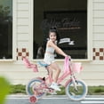 thumbnail image 2 of RULLY 12" Daisy Bike for Age 2 3 Year old Toddlers and Girls, Retro Style in Pink, 2 of 7
