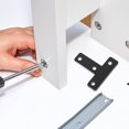 thumbnail image 4 of WRISTBIQUE 20Ud Soportes Para Muebles En Forma T De Inoxidable Negro Para Reparación Y Estabilidad, 4 of 8