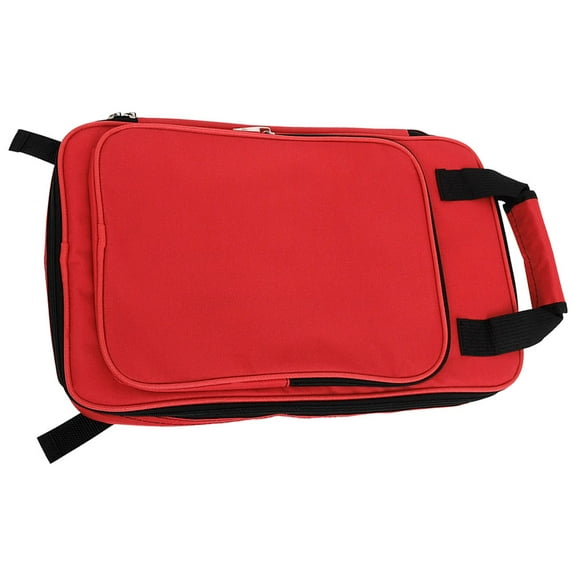 UPOUART Red Drumstick Storage Bag with Thick Oxford Cloth, Portable Carry Case for Drumsticks and Percussion Accessories
