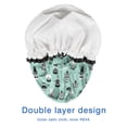 thumbnail image 4 of Shower Caps,Cartoon Skull Pattern Waterproof Shower Cap for Women 4 Pieces,Double Reusable Hair Cover for Shower PEVA Elastic Stretch Hem, 4 of 7