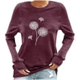 thumbnail image 1 of Camisas Para Mujer Moda Cuello Redondo Camiseta de Manga Larga Otoño Impresión Blusa Tops Sudadera Odeerbi  ODB127785, 1 of 4