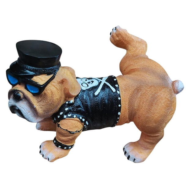 Estatua De Perro Que Hace Pis De Bulldog, Adornos De Resina Para Jardín, Interior Automotriz Para Porche De Entrada De Césped Noticed HA036941-00