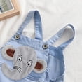 thumbnail image 3 of EGNMCR Children's Small Printed Overalls And Denim Shorts For Kids Girl polyester Pants, 3 of 4