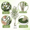 thumbnail image 5 of Qinaqin cm de Profundidadouble the Elegance 5FT (2PCS) Alto Fau x Oliva Trees con Blanco Planters & Verde Fake Moss Enhance Your para Hogar Oficina Living Sala Dormitorio Stairs &, 5 of 5