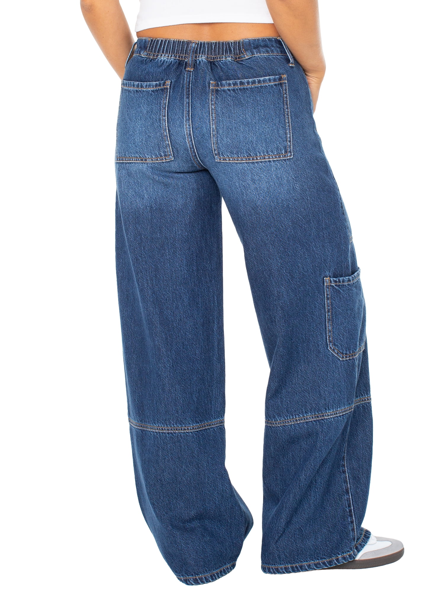 Celebrity Pink Women's and Women's Plus Wide Leg Gardener Jeans, Sizes XS-4X