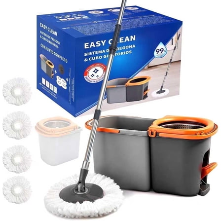 MRSUNKI Spin Mop and Bucket Set Mops