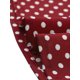 thumbnail image 5 of INSPIRAR CHIC Blusa de Manga Corta con Cuello de Solapa y Corbata de Contraste con Lunares Burgundy XS, 5 of 6