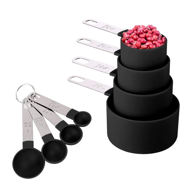 Juego Tazas y Cucharas Medidoras de Cocina - Coquo - Set 8 Piezas