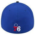 thumbnail image 4 of Men's New Era Royal/Black Philadelphia 76ers Sport Night Visor Hit 39THIRTY Flex Hat, 4 of 6