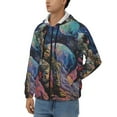 thumbnail image 3 of Naloa Rainbow Astronaut Space Landscape Men’s Hoodies, Zip up Hoodie, Sweatshirts,Hoodies for Men Sizes S-3XL-X-Large, 3 of 5