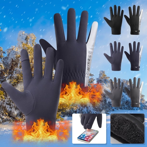 Xihbxyly Ventas y Promociones Manopla Reflectante para Ciclismo para Hombre y Mujer, Guante Cálido con Pantalla Táctil Gruesa, para Deportes de Invierno