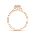 thumbnail image 2 of ANGARA Natural Six Prong-Set Round Morganite Cathedral Engagement Ring in 14K Rose Gold for Women | Birthday, Anniversary, Jewelry Gift for Women | Natural Morganite Ring, 2 of 10