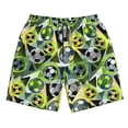 thumbnail image 2 of KLL Football Doodle Men's Casual Summer Beach Shorts Hawaiian Shorts with Pockets-XX-Large, 2 of 6