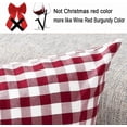 thumbnail image 4 of Red Plaid Throw Pillow Covers 18 x 18 Set of 2 Burgundy Gingham Pillow Covers 18x18 Christmas Decor for Bedroom, 4 of 6